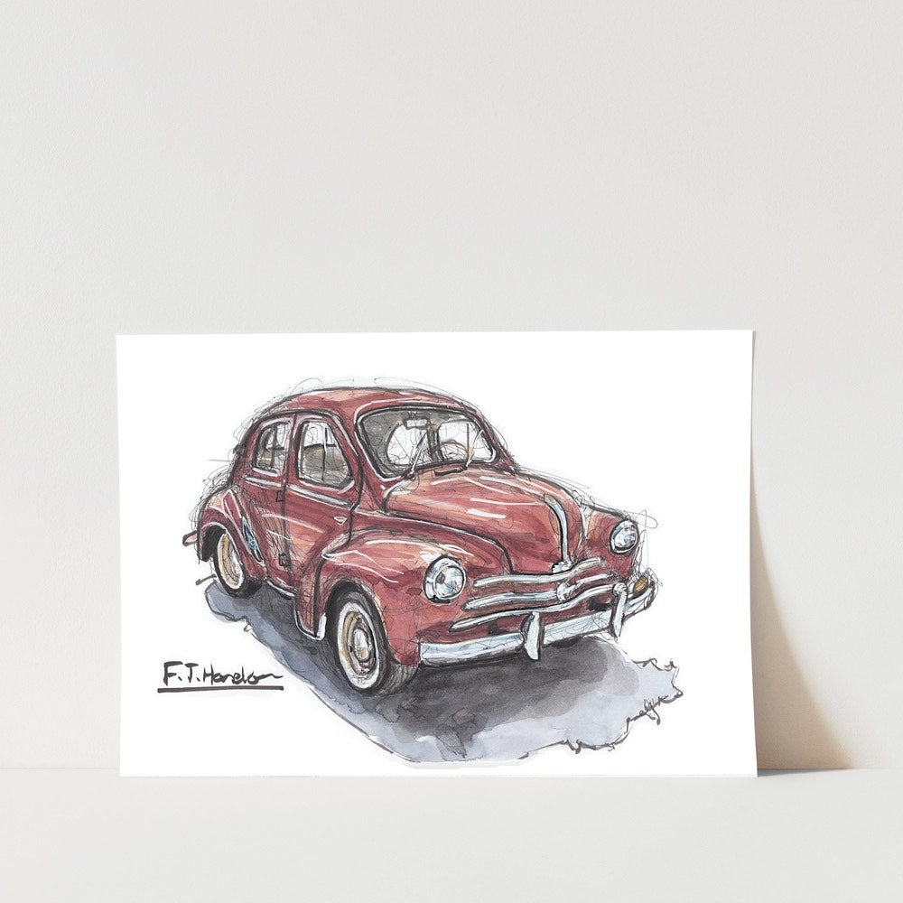 Renault 4CV Car Art Print