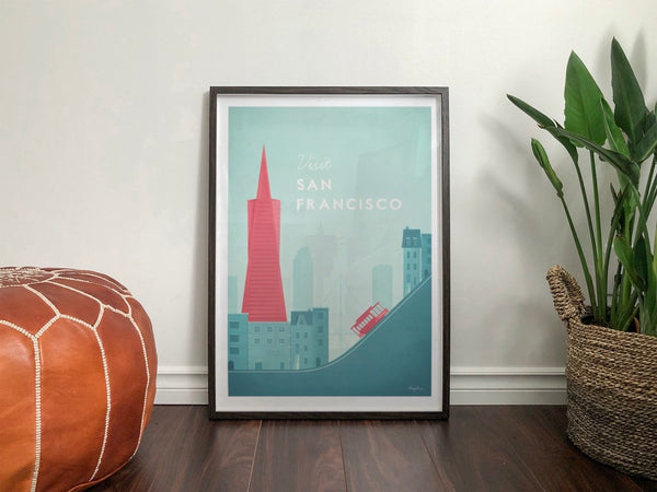 San Francisco Art Print framed black