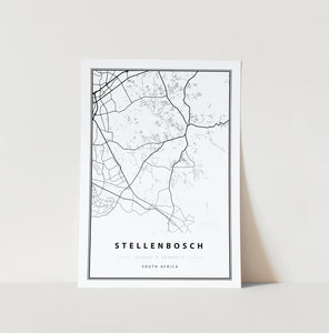 Stellenbosch Map Art Print