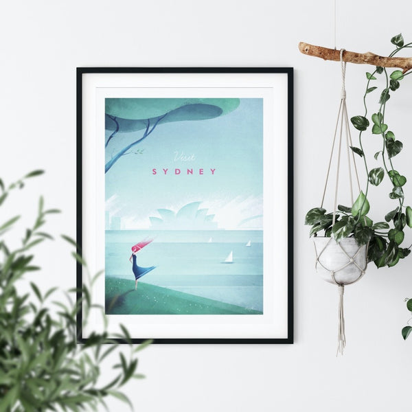 Sydney Art Print black frame