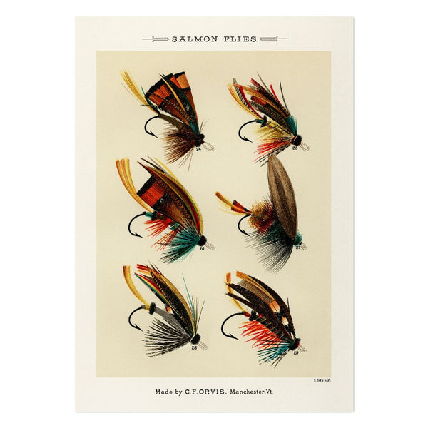 Salmon Flies 3 Art Print