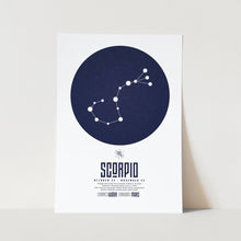 Load image into Gallery viewer, Scorpio Star Sign Art Print