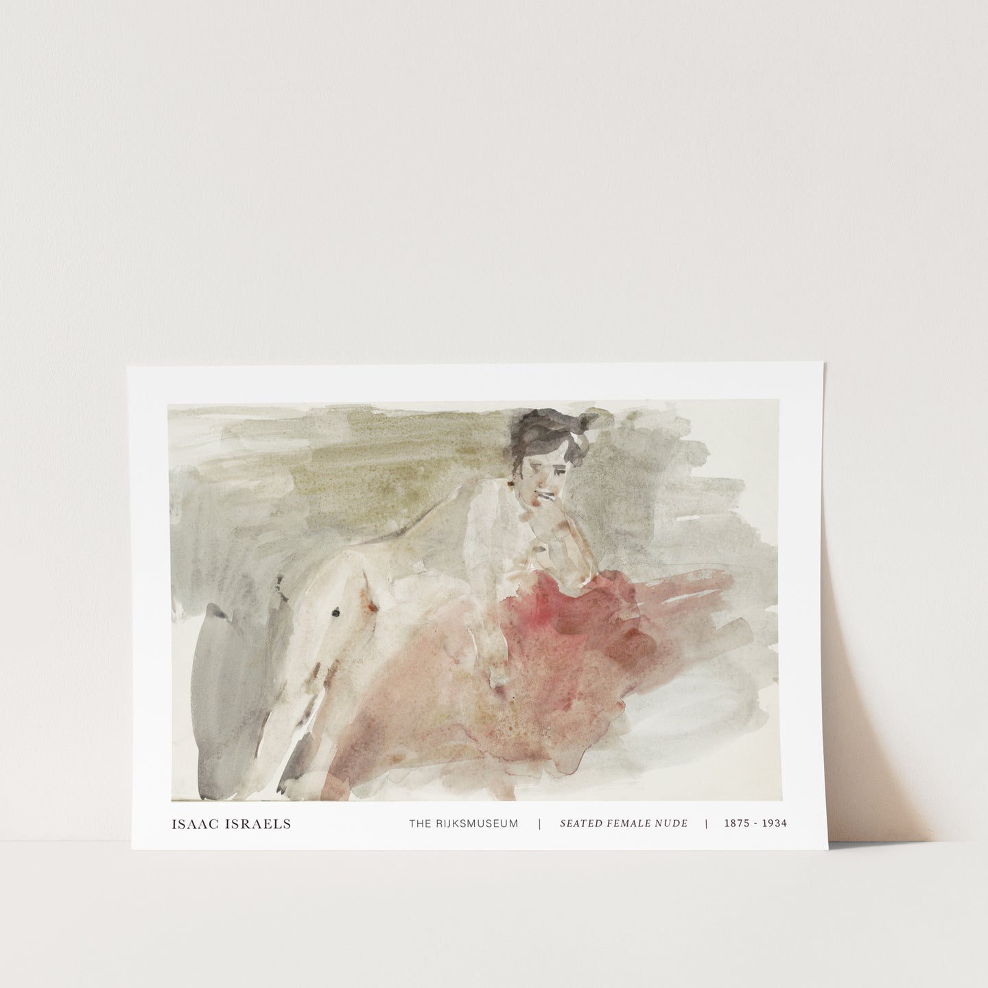 Female Nude in colour Isaac Israels Art Print