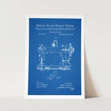 Load image into Gallery viewer, Sewing Machine Patent Art Print