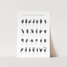 Load image into Gallery viewer, Sign Language Alphabet  Art Print