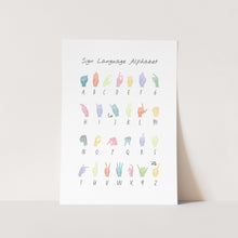 Load image into Gallery viewer, Sign Language Alphabet  Art Print