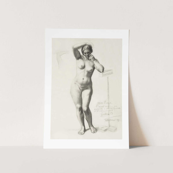 Standing Female Statue Art Print