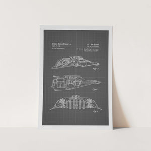 Star Wars Snowspeeder Patent Art Print