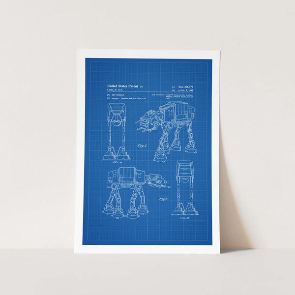 Star Wars Walker Patent Art Print