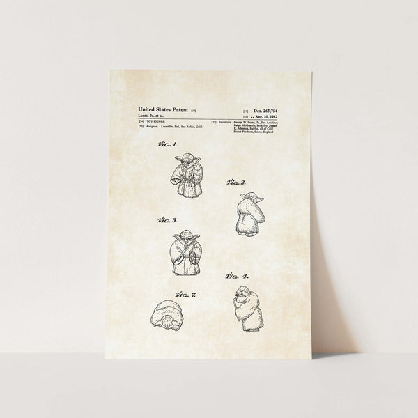 Star Wars Yoda Patent Art Print