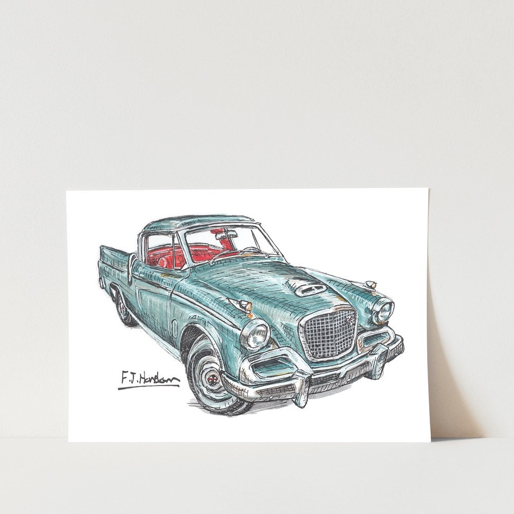 Studebaker Hawk Car Art Print