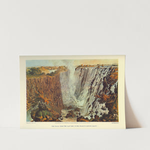 The Falls from the East End of the Chasm to Garden Island Victoria Falls Art Print