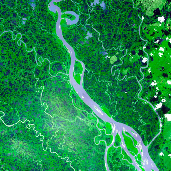 The Mackenzie River Canada Aerial Art Print