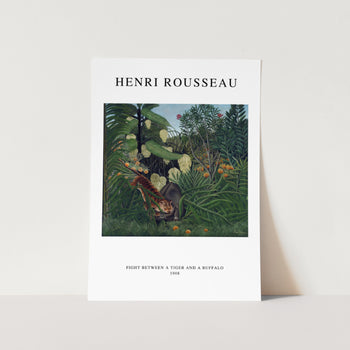 Tiger and Buffalo Combat Henri Rousseau Art Print