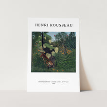 Load image into Gallery viewer, Tiger and Buffalo Combat Henri Rousseau Art Print