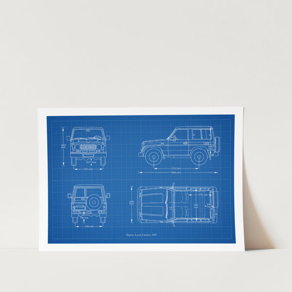 Toyota Land Cruiser 1987 Patent Art Print