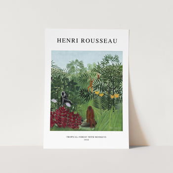 Tropical Forest with Monkeys Henri Rousseau Art Print