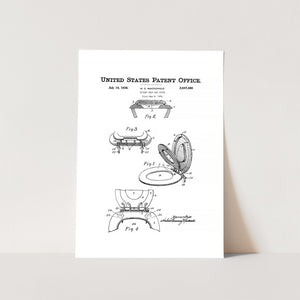 Toilet Seat Patent Art Print