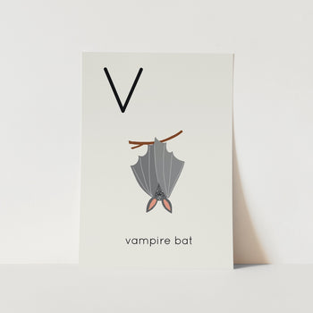V for Vampire Alphabet Art Print