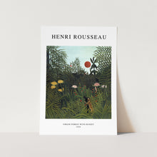 Load image into Gallery viewer, Virgin Forest with Sunset Henri Rousseau Art Print