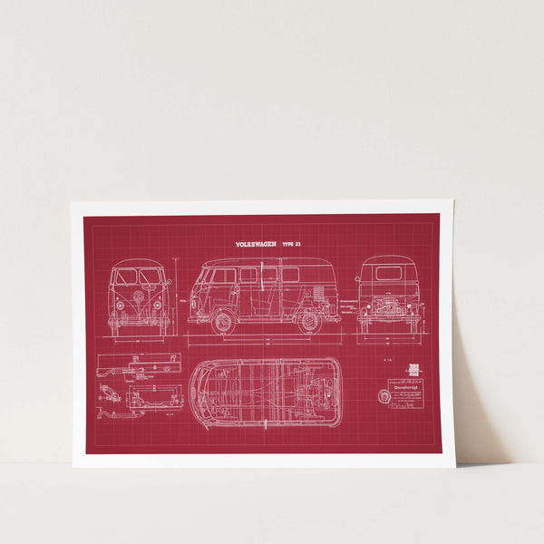 Volkswagen Type 23 Patent Art Print