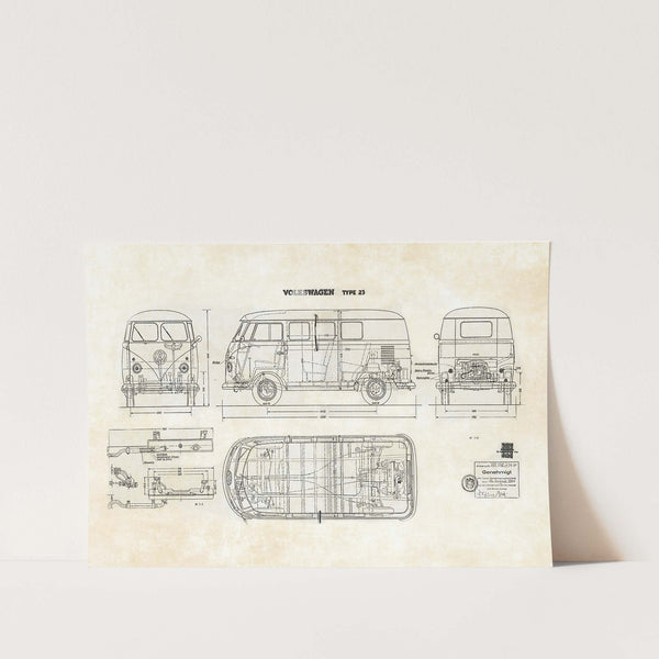 Volkswagen Type 23 Patent Art Print