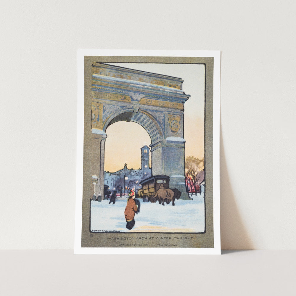Washington Arch at Winter Twilight Art Print