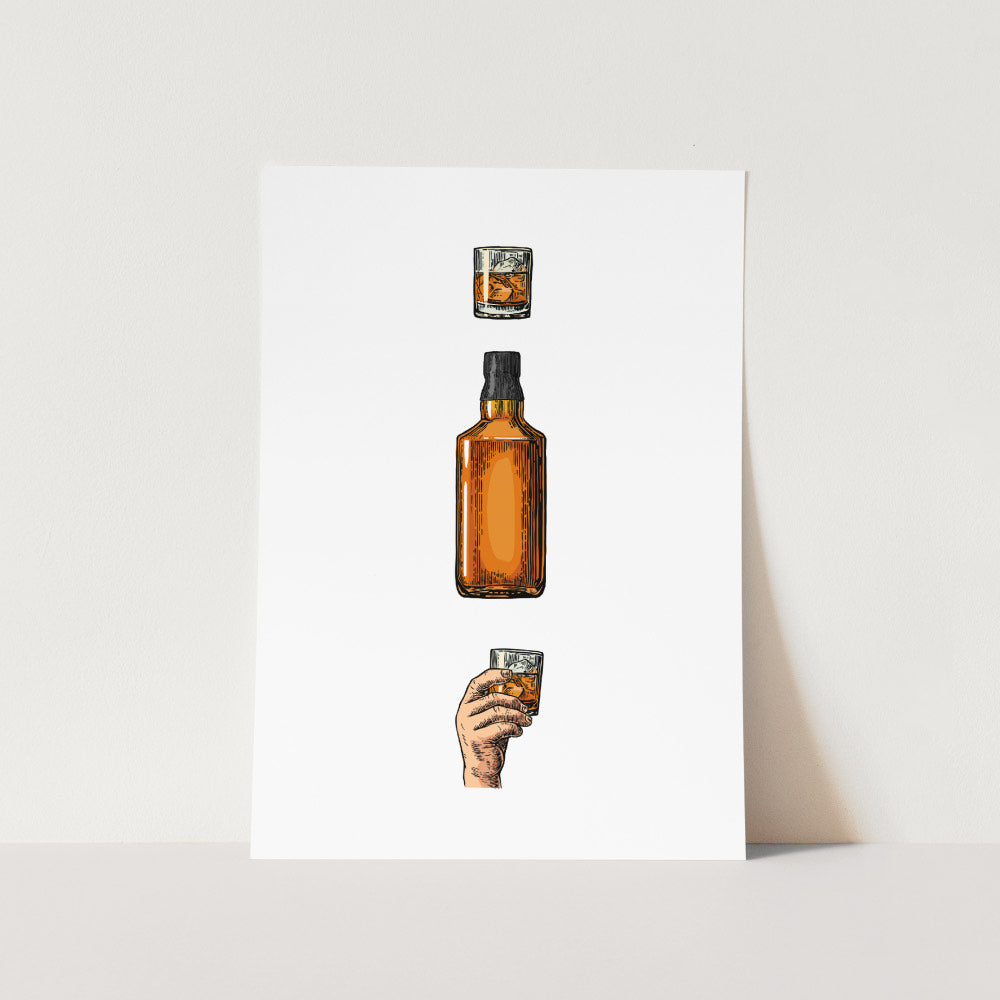 Whisky Illustration Art Print