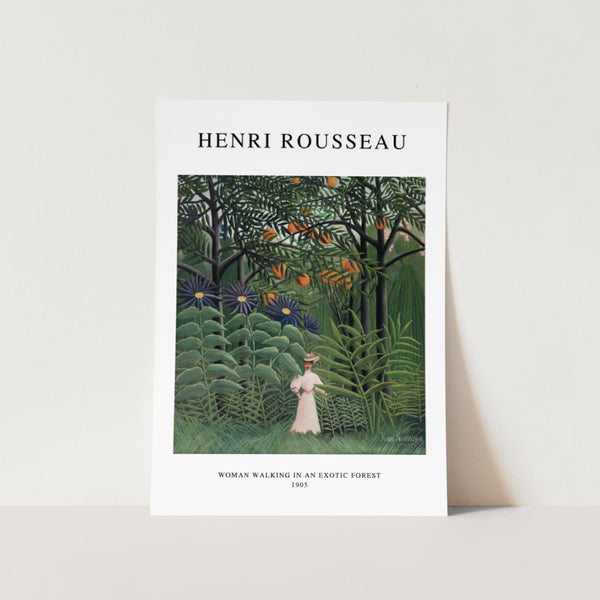 Woman Walking in an Exotic Forest Henri Rousseau Art Print