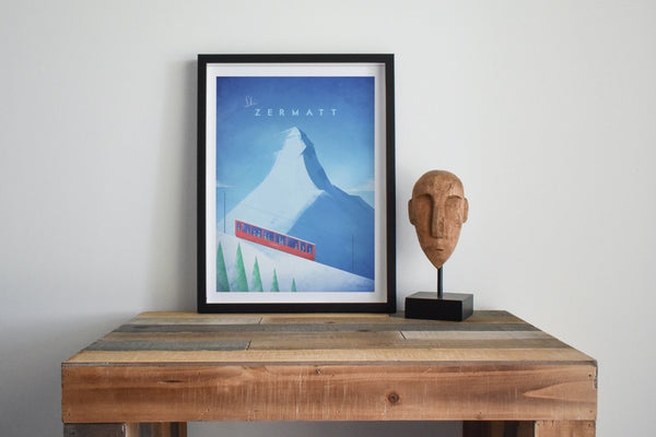 Zermatt Art Print black frame