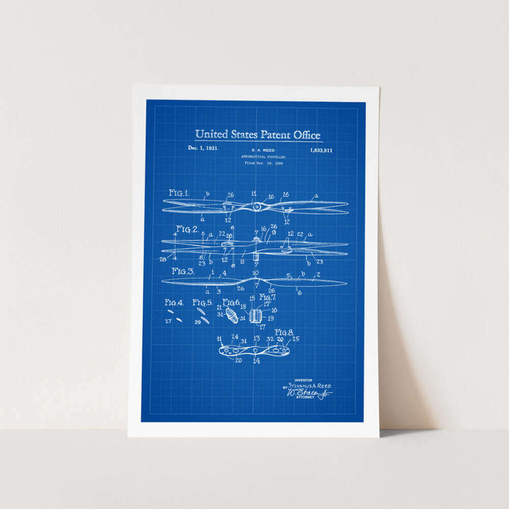 Aeronautical Propeller Patent Art Print