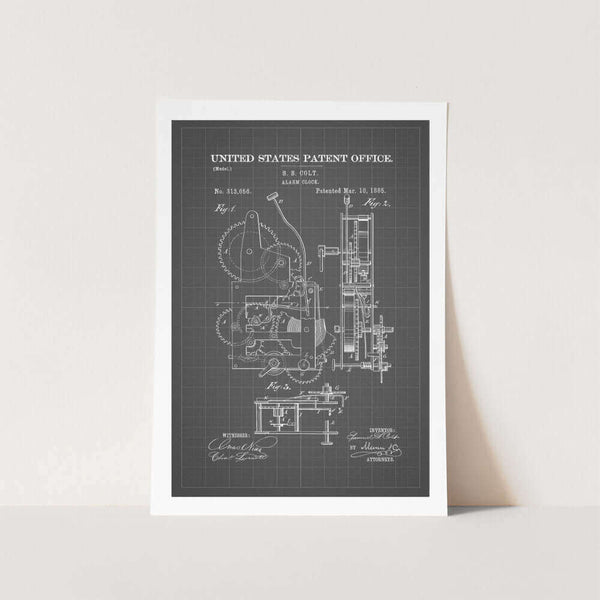 Alarm Clock Patent Art Print