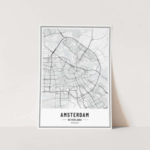 Amsterdam Netherlands Map Art Print
