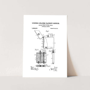 Automatic Lighter Patent Art Print
