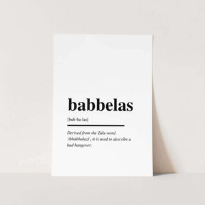 Babbelas Art Print