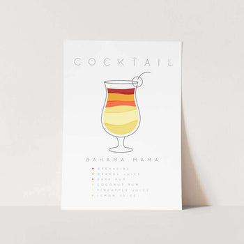 Bahama Mama Cocktail Art Print