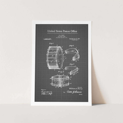 Barry Collapsable Drum Patent Art Print