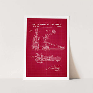 Bass Drum Pedal Patent Art Print
