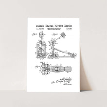 Load image into Gallery viewer, Bass Drum Pedal Patent Art Print