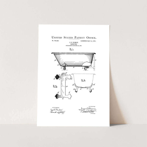 Bath Patent Art Print