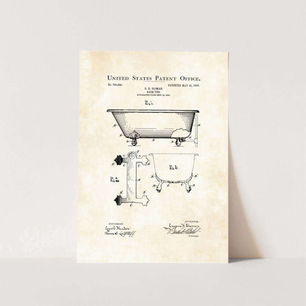 Bath Patent Art Print