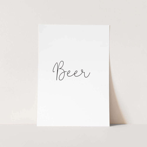 Beer Text Art Print