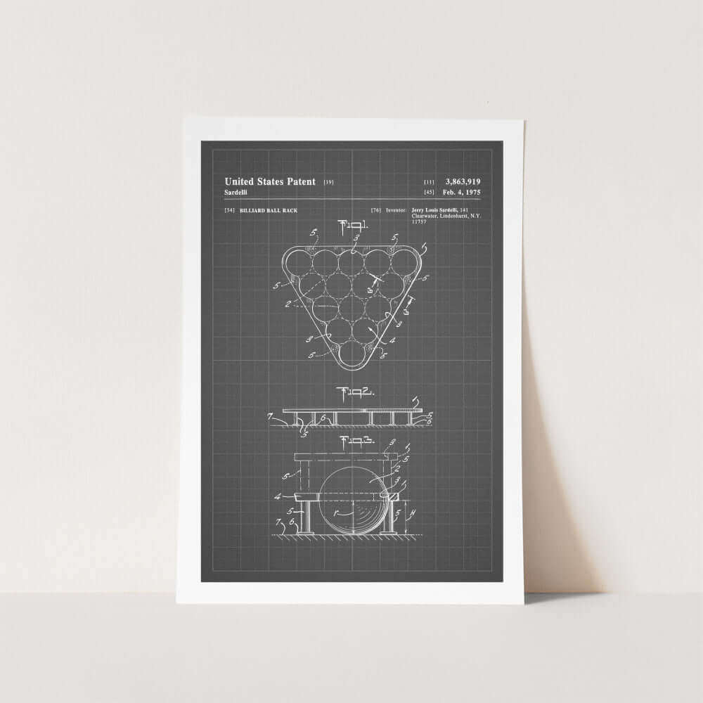 Billiard Ball Rack Patent Art Print