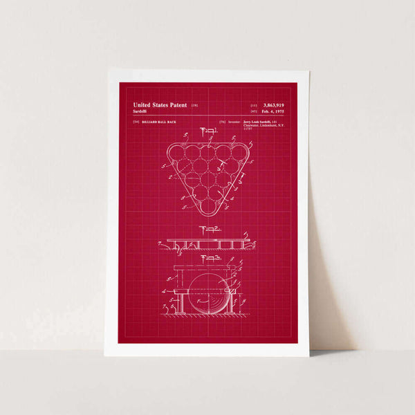 Billiard Ball Rack Patent Art Print