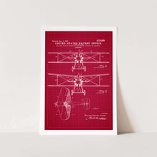 Load image into Gallery viewer, Biplane Aeroplane Patent Art Print