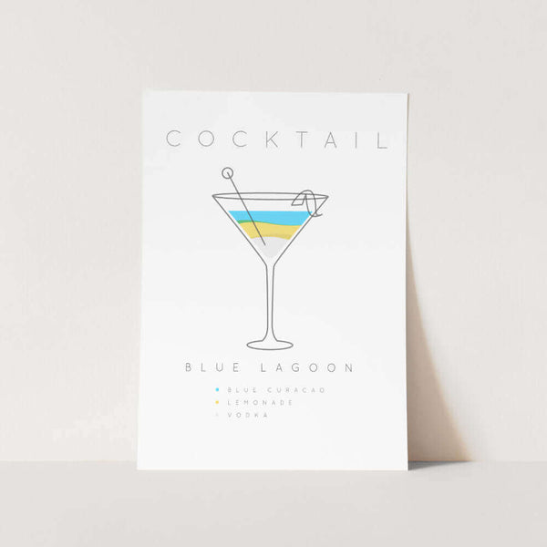 Blue Lagoon Cocktail Art Print