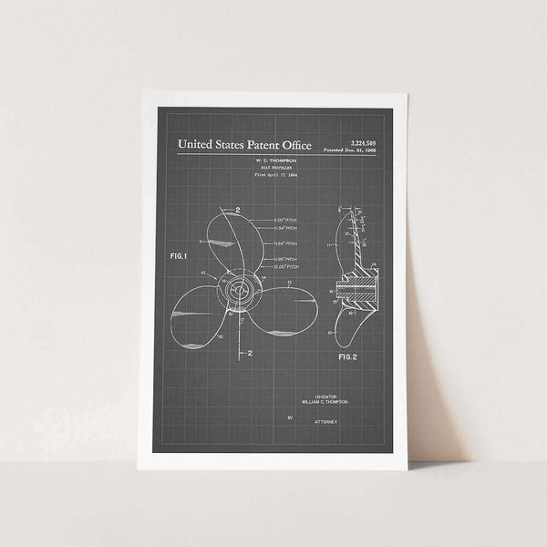 Boat Propeller Patent Art Print