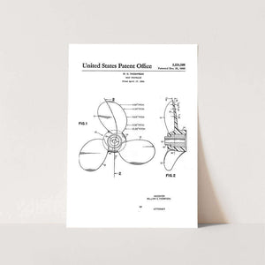 Boat Propeller Patent Art Print