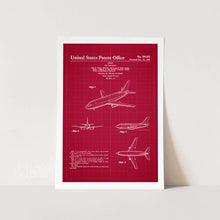 Load image into Gallery viewer, Boeing 737 Aeroplane Patent Art Print