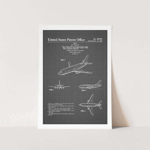 Boeing 737 Aeroplane Patent Art Print
